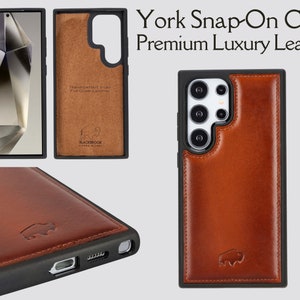 Samsung Galaxy S24 Series Leather Snap-On Case, Premium Handmade from Full Grain Leather by BlackBrook Case image 1