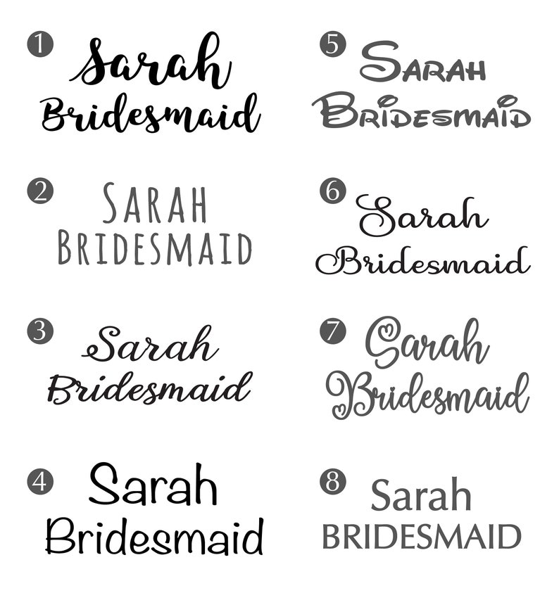Personalised Iron on Transfers Wedding Party Perfect for Etsy