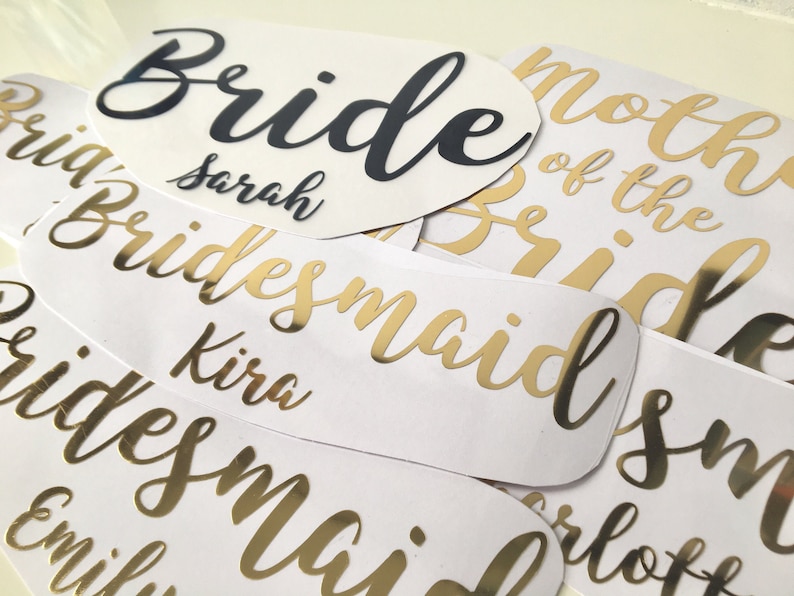 Personalised Iron on Transfers Wedding Party Perfect for Etsy