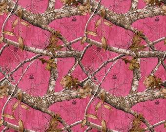 Pink Camouflage Fabric By The Yard, Realtree Edge, Sykel Enterprises, 10348FLA, Quilting Cotton BTY, TheFabricEdge