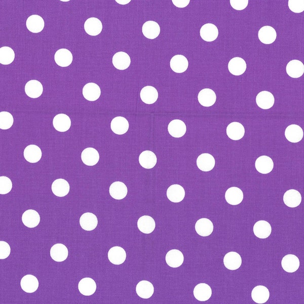 Polka Dot Fabric, By The Yard, That's It Dot, Lavender w/ White Dot, CX2489-LAVE-D, 1/2" Polka Dot, Quilting Cotton, BTY, TheFabricEdge