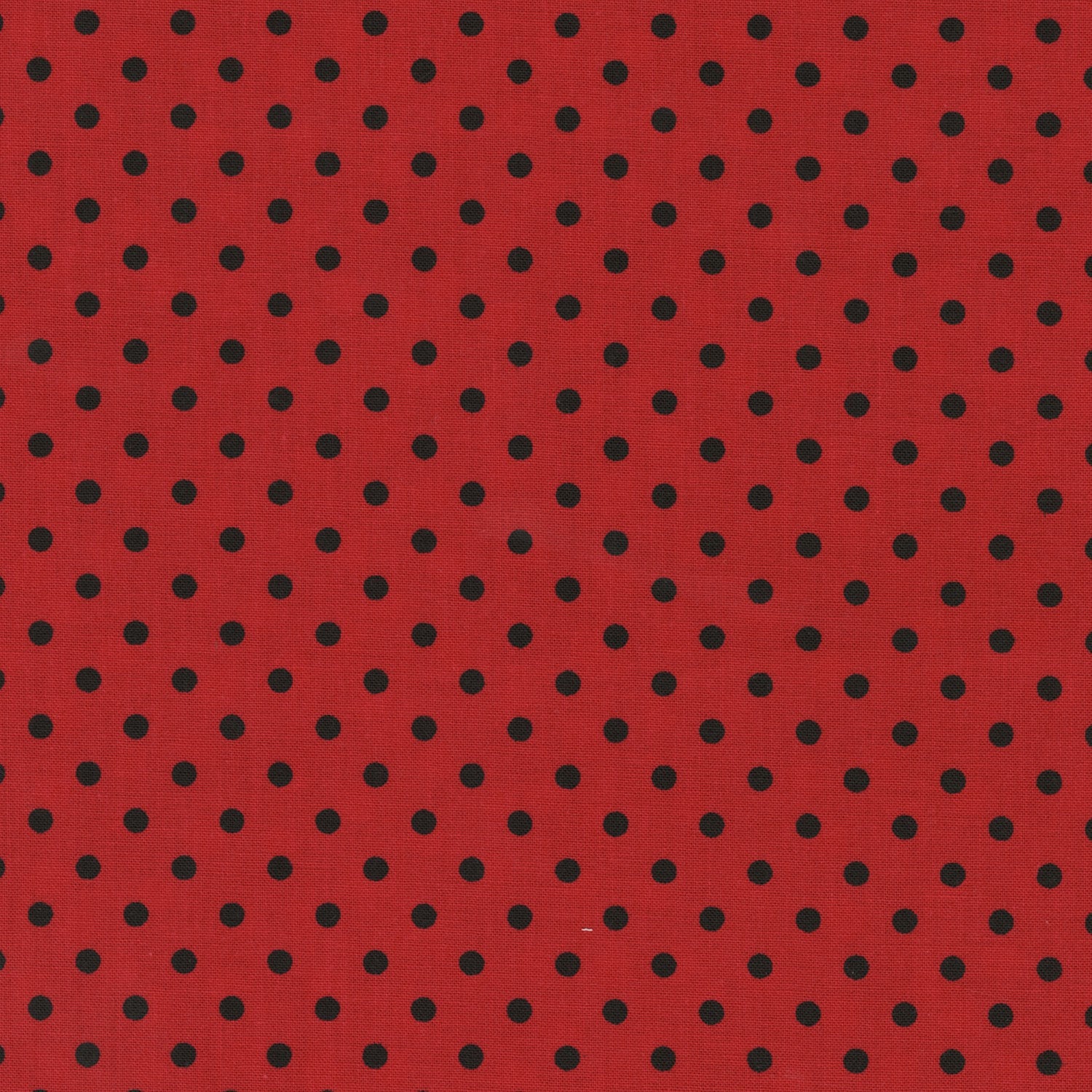 1 Yd. Waverly Big Dot Quilt Fabric Red and White Nickel Polka Dots