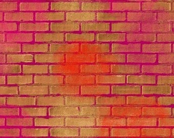 Brick Wall Fabric, By The Yard, Windham Fabrics, Unstoppable, 51504-5, Brick Red, Quilting Cotton, BTY, TheFabricEdge