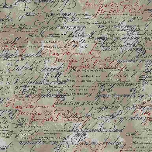 French Script Fabric by the Yard French Country Script - Etsy