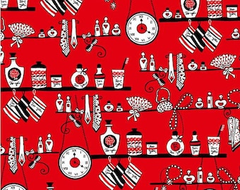 Store Fabric By The Yard, Joie De Vivre For You, Michael Miller Fabrics, CX9282-REDX-D, Quilting Cotton BTY, TheFabricEdge
