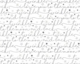 Nursery Flannel, Fabric by The Yard, Twinkle Twinkle, Baby, Flannel by The Yard, CF6287, I Love you to The Moon and Back, TheFabricEdge