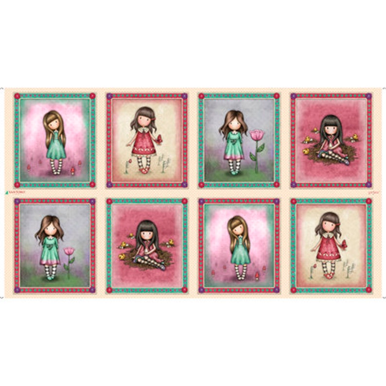 Santoro Fabric Panel 24 Panel Truly Gorjuss Medium Etsy