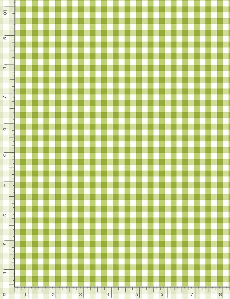 Green Gingham Fabric by the Yard Small Gingham Pattern Etsy
