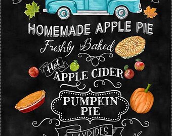 Fall Quilt Panel, 24" Fabric Panel, Happy Harvest, Timeless Treasures CD1423, Quilt Cotton, TheFabricEdge