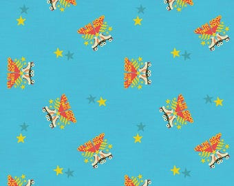 Roller Skating Fabric, By The Yard, Let The Good Times Roll, Skates Stars, Paintbrush Studio, 120-21753, Quilting Cotton, BTY, TheFabricEdge
