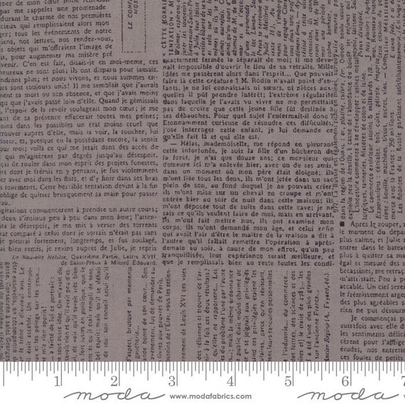 Newsprint Fabric Moda Fabric Compositions Newsprint Etsy