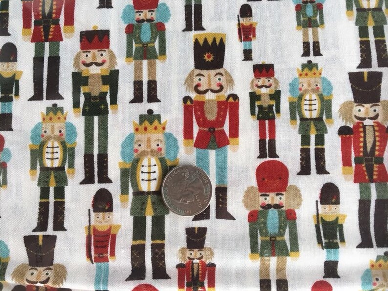 Christmas Fabric By The Yard Moda Winter Village White Quilting Cotton Moda Christmas Fabric Nutcracker Fabric TheFabricEdge
