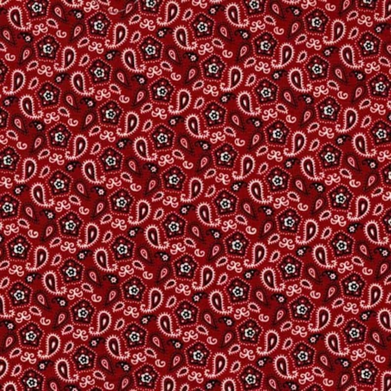 Bandana Fabric by the Yard Bandana Ditzy Red Michael Etsy