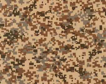 Camouflage Fabric, By The Yard, Camo Pixels, Digitally Printed, Robert Kaufman, SRK20273214, Quilting Cotton, BTY, TheFabricEdge