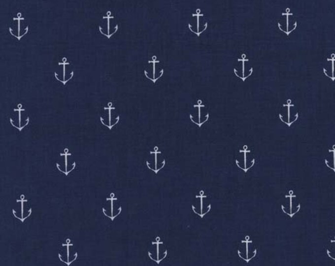 Anchors Fabric, by the Yard, Nautical Fabric, Anchors Away, Michael