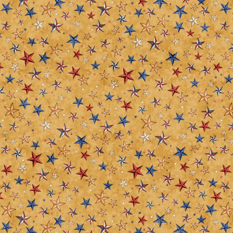 Star Fabric by the Yard All American Quilting Treasures Etsy