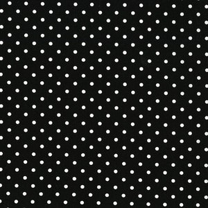 Polka Dot Fabric, By The Yard, Dot, Timeless Treasures, Black with White Dots, Quilting Cotton, C1820, BTY, TheFabricEdge
