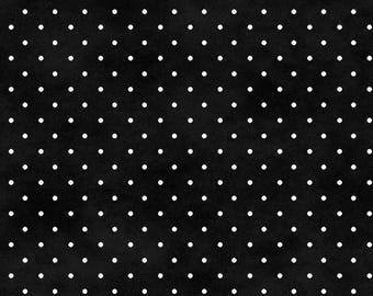 Polka Dot Fabric, By The Yard, Espresso Black Classic Dot, Maywood Studio, 609M-J, Quilting Cotton, BTY, TheFabricEdge