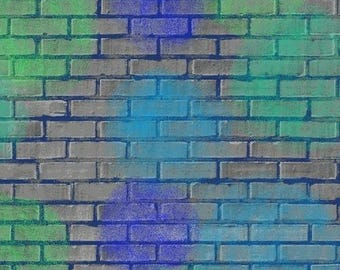 Brick Wall Fabric, By The Yard, Windham Fabrics, Unstoppable, 51504-4, Concrete, Quilting Cotton, BTY, TheFabricEdge