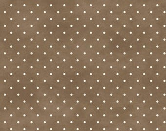 Polka Dot Fabric, By The Yard, Mushroom Classic Dot, Maywood Studio, 609M-A3, Quilting Cotton