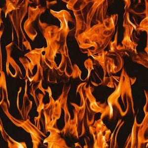 Fire Fabric, By The Yard, Fire Flames Fabric, Black, Timeless Treasures, C7734, Quilting Cotton, Firefighter, Firemen, TheFabricEdge