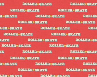 Roller Skating Fabric, By The Yard, Let The Good Times Roll, Skate Words, Paintbrush Studio, 120-21763, Quilting Cotton, BTY, TheFabricEdge