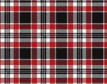 Christmas Plaid Fabric By The Yard, Silent Night Holiday Plaid, Timeless Treasures C8469, Quality Quilting Cotton BTY, TheFabricEdge