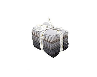 12 pc Fat Quarter Bundle, Robert Kaufman FQ-905-12, Gray Area Kona Fat Quarter Bundle, Quilting Cotton, TheFabricEdge