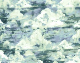 Cloudy Fabric, By The Yard, Studio E Fabric, 4872-76, Light Spruce Cloudy Texture, Abstract Sky, Quilting Cotton, BTY, TheFabricEdge