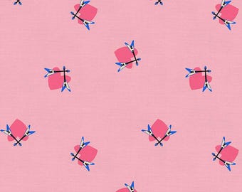 Guitar Fabric, By The Yard, Rebel Girl Pinky Promise Fabric 1120-21856 Pink, Paintbrush Studio, Quilting Cotton BTY, TheFabricEdge