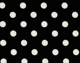 Polka Dot Fabric, By The Yard, That's It Dot, Black with White Dots, CX2489-BLAC-D, TheFabricEdge