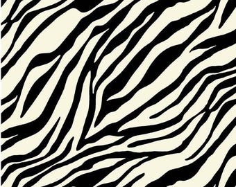 Zebra Print Fabric By The Yard, Wild Stripe, Michael Miller Fabrics CX9994-IVOR-D, Quilting Cotton BTY, TheFabricEdge
