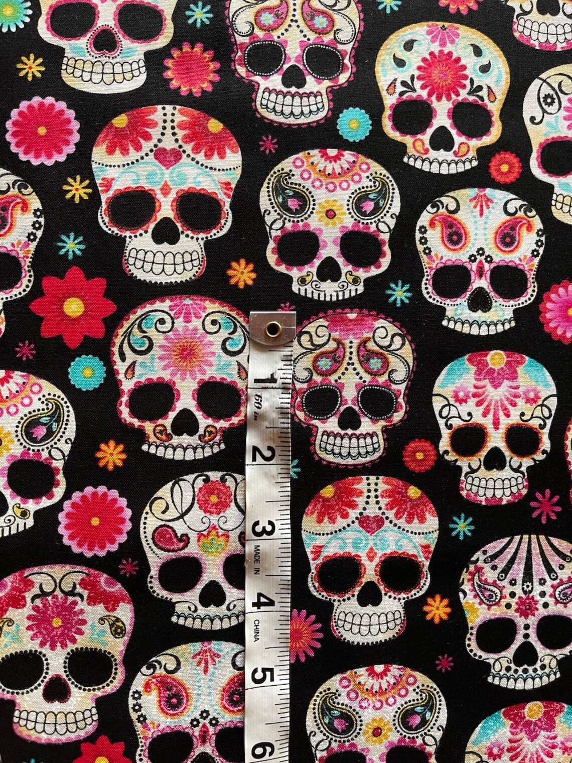 Sugar Skull Fabric by the Yard Sugar Skulls Timeless - Etsy