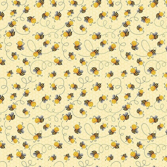 Timeless Treasures Fabrics Honey Bee Farm Flying Bees on Wood Texture Grey