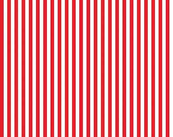 Red and White 1/4" Stripes Fabric, By The Yard, 1/4" Stripe Red, RileyBlake, C555-RED, 1/4 Inch, Quilting Cotton, BTY, TheFabricEdge