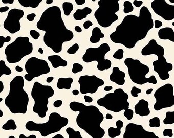 Cow Fabric By The Yard, Hoof It, Michael Miller Country Rodeo, CX9464-BLACD, Black, Quilting Cotton BTY, TheFabricEdge