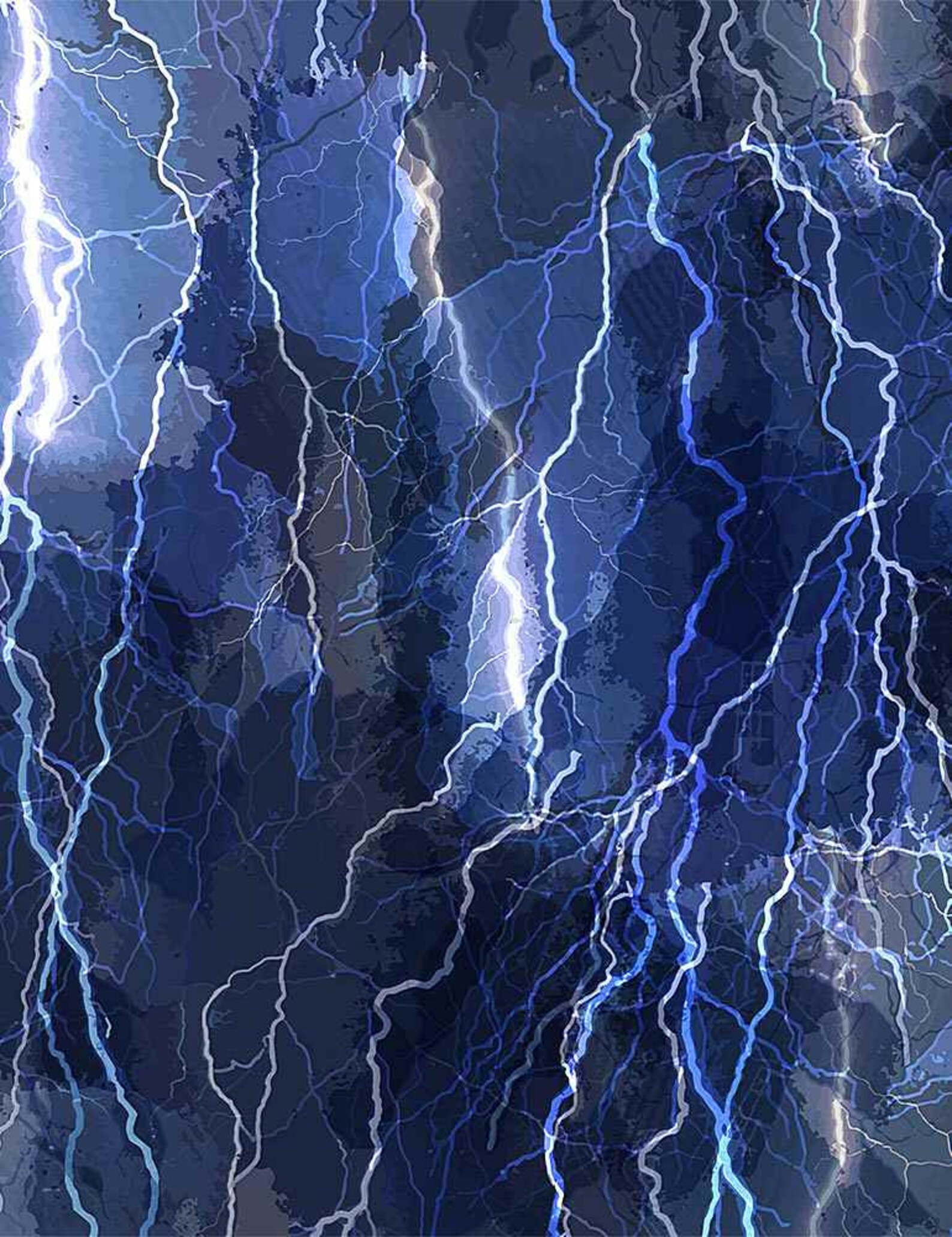 Lightning Fabric By The Yard Crackling Lightning Bolts Etsy