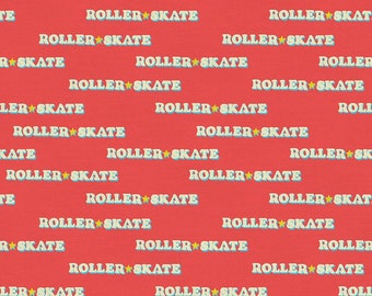 Roller Skating Fabric, By The Yard, Let The Good Times Roll, Skate Words, Paintbrush Studio, 120-21763, Quilting Cotton, BTY, TheFabricEdge