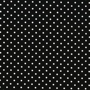 Polka Dot Fabric, By The Yard, Dot, Timeless Treasures, Black with White Dots, Quilting Cotton, C1820, BTY, TheFabricEdge