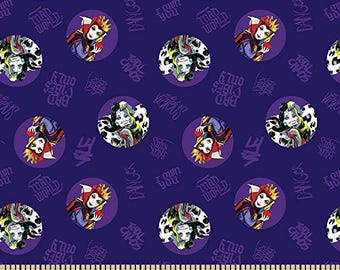 Disney Villains Fabric By The Yard, Villain Toss, Springs Creative, 68960D430715, Quilting Cotton BTY, TheFabricEdge