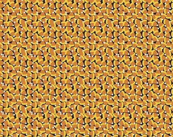 Halloween Candy Fabric by The Yard, FreeSpirit Boolicious Pumpkin Teeth Candy Corn, PWMA002.XBLACK, Quilting Cotton BTY, TheFabricEdge