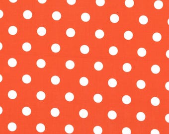 Polka Dot Fabric, By The Yard, That's It Dot, Sunkist Orange w/White Dot, CX2489-SUNK-D, 1/2" Polka Dot, Quilting Cotton, BTY, TheFabricEdge