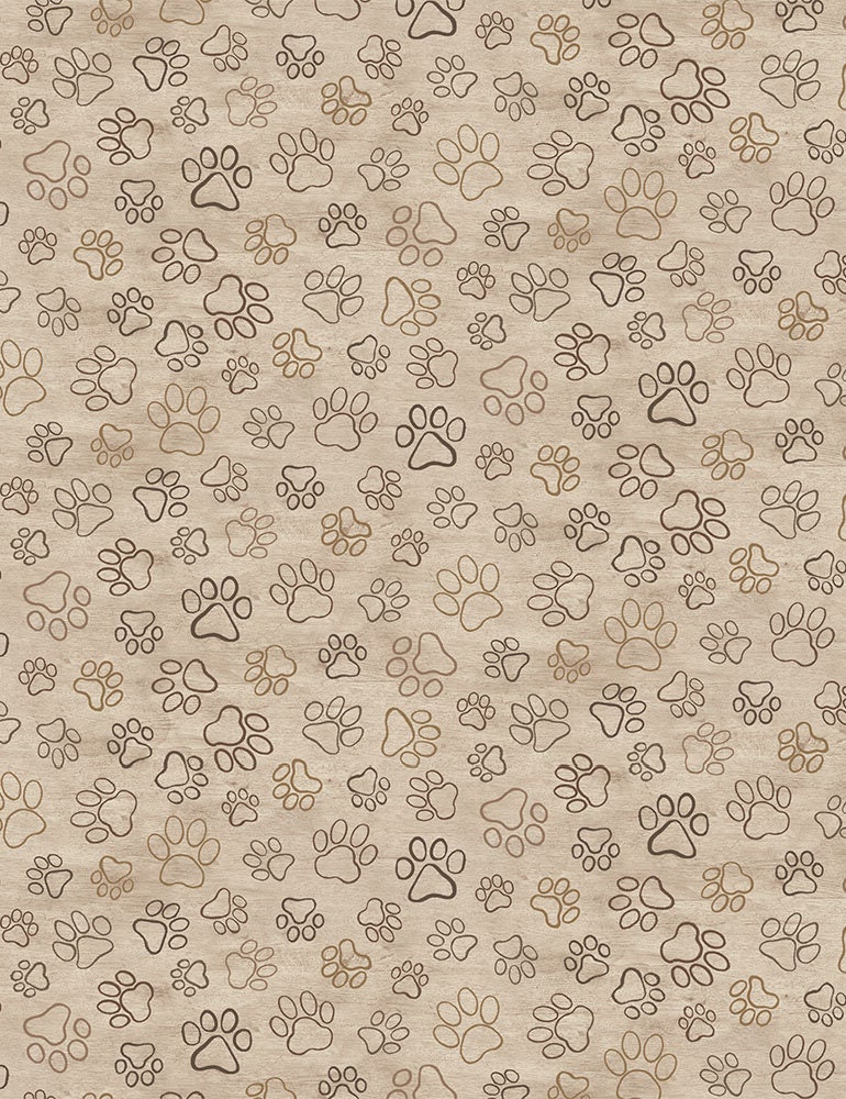 Dog Fabric by The Yard Dog Paw Prints Timeless Treasures Etsy