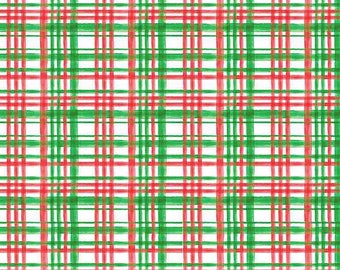 Christmas Plaid Fabric, PRECUT HALF YARD, Holiday Cute Plaid, Timeless Treasures C8986, Quality Quilting Cotton, TheFabricEdge