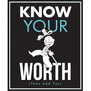 Monopoly Fabric Panel, Know Your Worth, 36 Inch Panel, Camelot Fabrics, Quality Quilting Cotton, TheFabricEdge