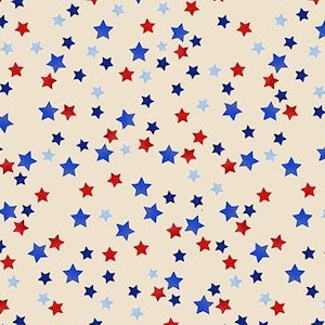Star Fabric, By The Yard, Patriotic Stars, Timeless Treasures, Cream, C7266, Quilting Cotton, BTY, TheFabricEdge