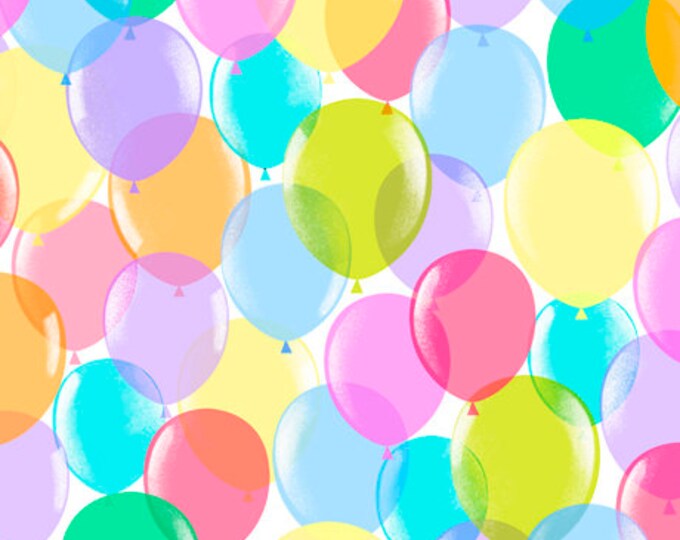 Balloon Fabric, Fabric by the Yard, Birthday Fabric, Party Fabric
