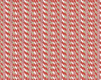 Christmas Fabric By The Yard, Northcott Peppermint Candy, Candy Stripes 24628-10, Quilting Cotton BTY, TheFabricEdge