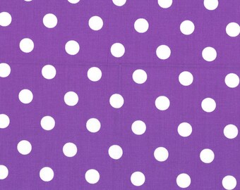 Polka Dot Fabric, By The Yard, That's It Dot, Lavender w/ White Dot, CX2489-LAVE-D, 1/2" Polka Dot, Quilting Cotton, BTY, TheFabricEdge