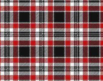 Christmas Plaid Fabric By The Yard, Silent Night Holiday Plaid, Timeless Treasures C8469, Quality Quilting Cotton BTY, TheFabricEdge